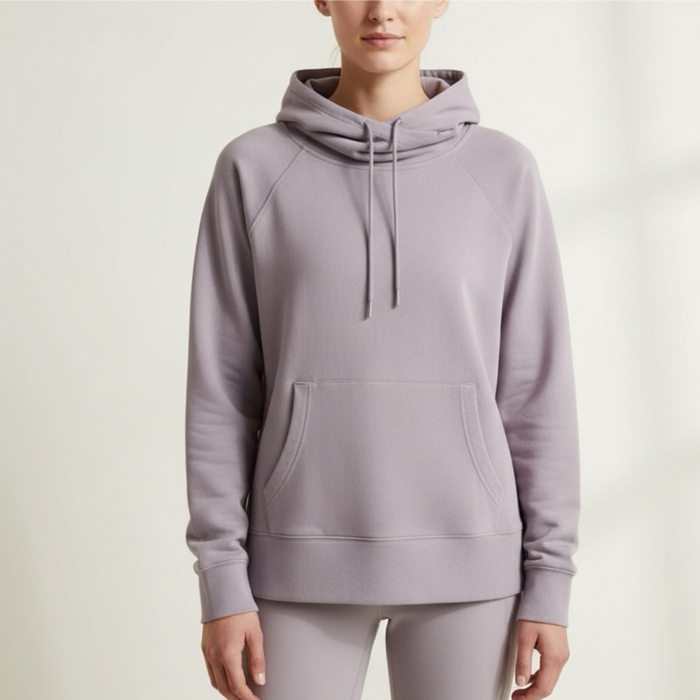 Athleta Retroplush Revive Hoodie Shasta Purple XL Plush Fleece Sweatshirt EUC